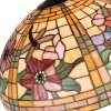 LumiLamp 5LL-9934 Stínidlo Tiffany Ø 50x30 cm žluté oranžové skleněné květy