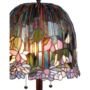 Stolní lampa Tiffany Ø 37x68 cm fialové barvy