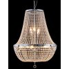 LumiLamp 5LL-CR52 Lustr Ø 60x85-200 cm Závěsné svítidlo ze stříbrného železného skla