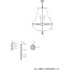 LumiLamp 5LL-CR52 Lustr Ø 60x85-200 cm Závěsné svítidlo ze stříbrného železného skla