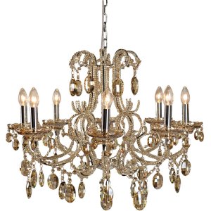 Lustr ze železa a skla Ø 70 cm - 5LL-CR68CP Clayre...