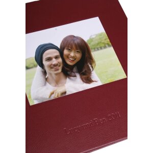 HNFD Fotoalbum KOLARA bordeaux 30x30 cm s vaší fotografií + textem 100 bílých stran