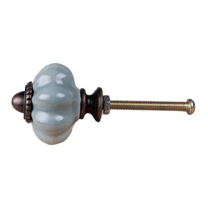 Clayre & Eef 63500 Dveřní knoflík Ø 3 cm Zelenohnědá keramika