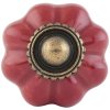 Nábytková klika Ø 3 cm v červené barvě - 63501