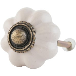 Nábytková klika Ø 3 cm béžová - 63506