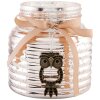 Stojánek na čajovou svíčku OWL - 11x10 cm barevný