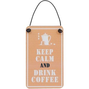 Plechová cedule COFFEE 5x8 cm - hnědá