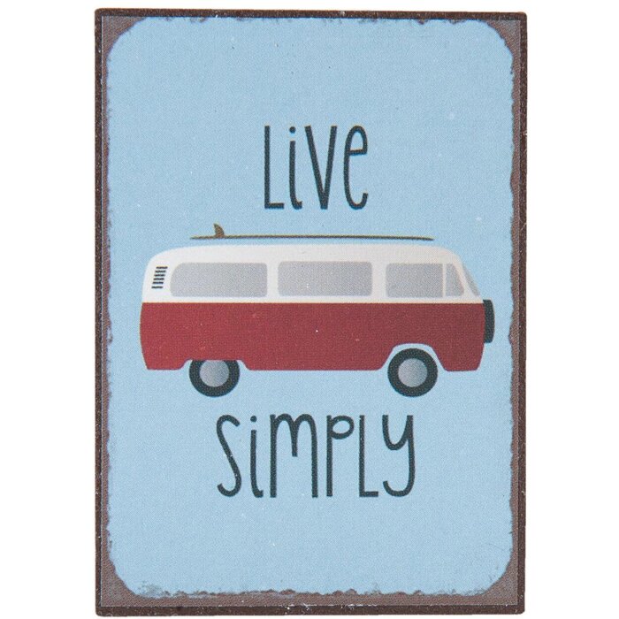Clayre & Eef 6Y2165 Magnet modrý 5x7 cm
