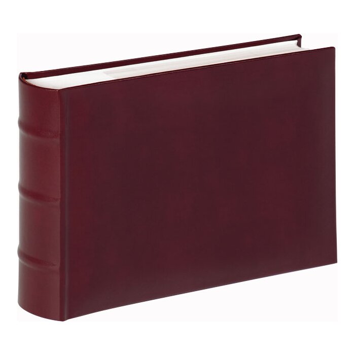 Kožené zasouvací album Walther Classic 100 fotografií 15x20 cm vínově červené