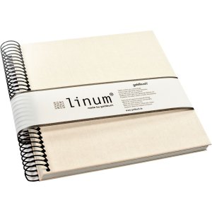 Goldbuch spirálový zápisník Linum beige 22x20 cm 40 krémových stran