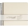 Goldbuch spirálový zápisník Linum beige 22x20 cm 40 krémových stran