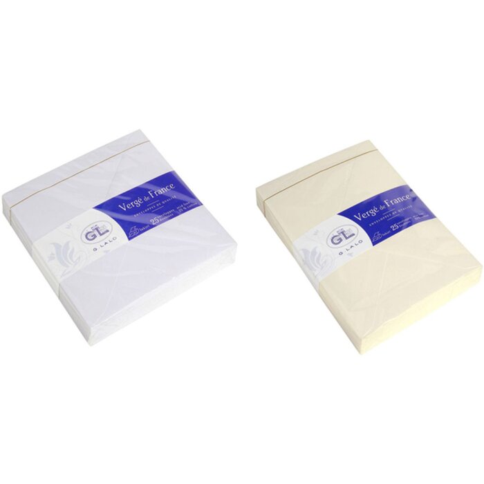 Exacompta VERGÉ obálky C5 až DIN dlouhý bílé, béžové, extra bílé