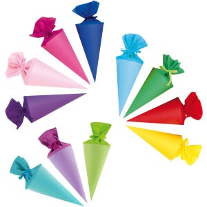 Goldbuch Bastelschultüte 15 cm sortierte Farben 1...
