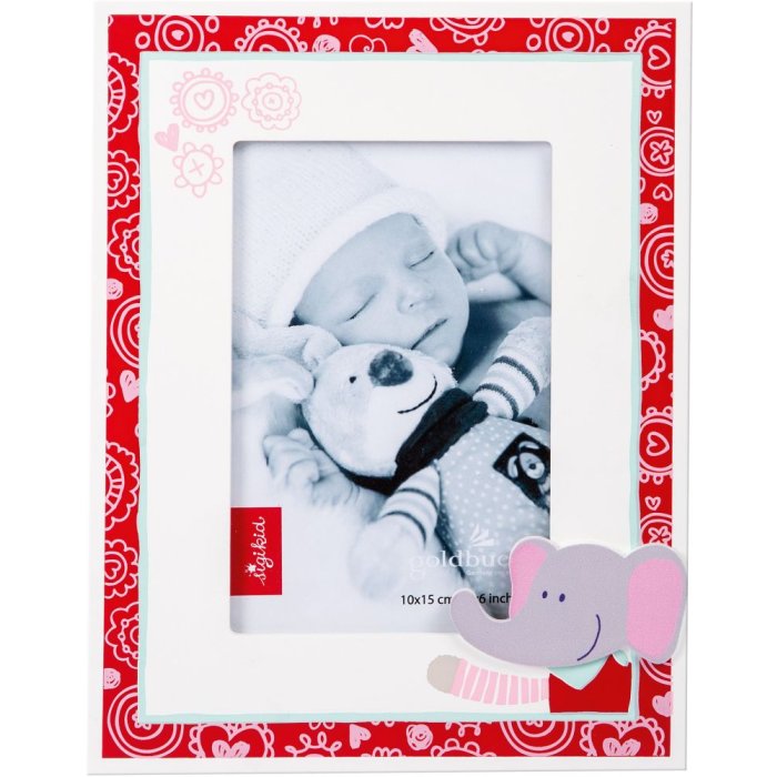 Ele Bele dětský portrétní rámeček červený pro 1 fotografii 10x15 cm