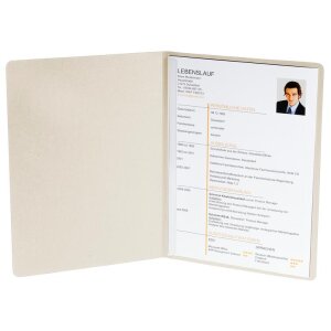 Bewerbungsmappe 2teilig Manila-Leinen 30 Blatt