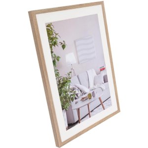 Moderní obrazový rám Henzo 50x70 cm středně hnědý s paspartou 40x60 cm