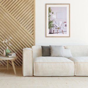 Moderní obrazový rám Henzo 50x70 cm středně hnědý s paspartou 40x60 cm