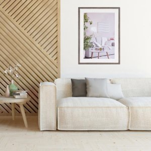 Moderní obrazový rám Henzo 50x70 cm tmavě šedý s paspartou 40x60 cm