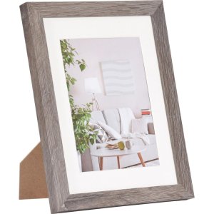 Rám na obrazy Henzo Moderní tmavě šedý 18x24 cm s paspartou 13x18 cm