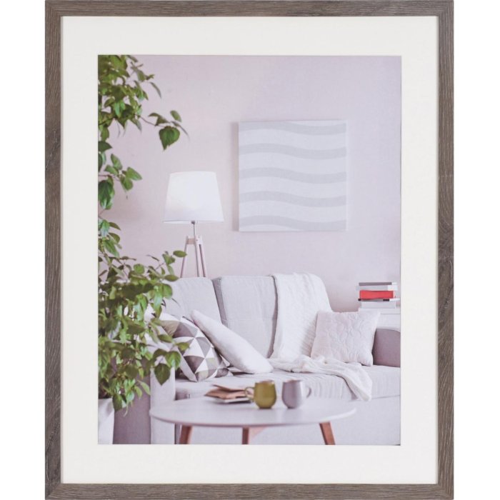 Moderní obrazový rám Henzo 50x60 cm tmavě šedý s paspartou 40x50 cm