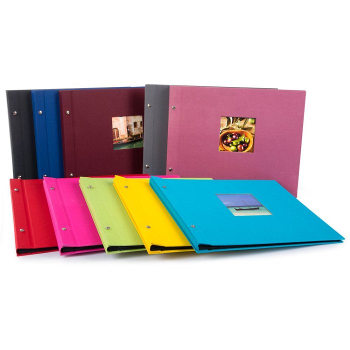 Goldbuch album se šroubovacím uzávěrem Bella Vista assorted 39x31 cm 40 černých stran