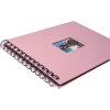 HNFD spirálové album BULDANA rose ribbed 23x17 cm 40 černých stran