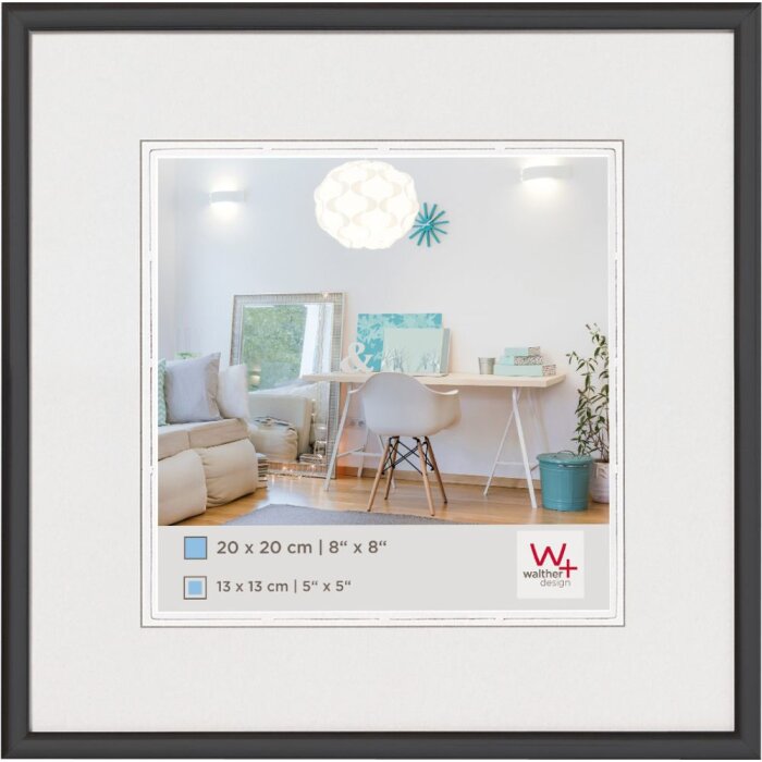 Plastový rámeček Walther New Lifestyle 10x10 cm černý