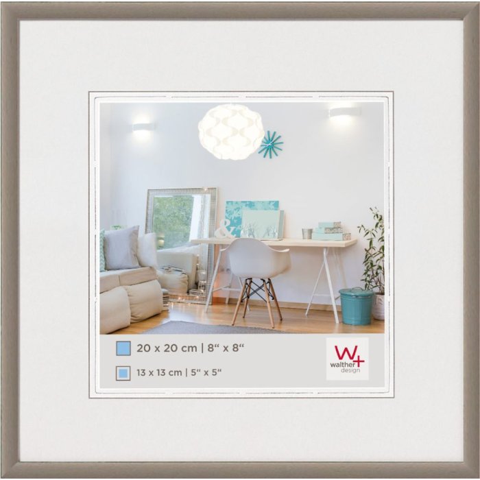 Plastový rám Walther New Lifestyle 10x10 cm ocelový