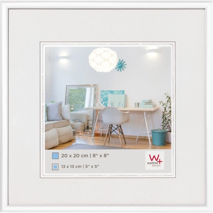 Plastový rámeček Walther New Lifestyle 20x20 cm bílý