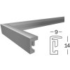 Plastový rám Walther New Lifestyle 30x30 cm stříbrný