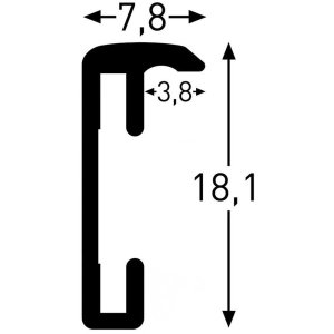 Nielsen hliníkový rám Accent 70x100 cm stříbrný matný