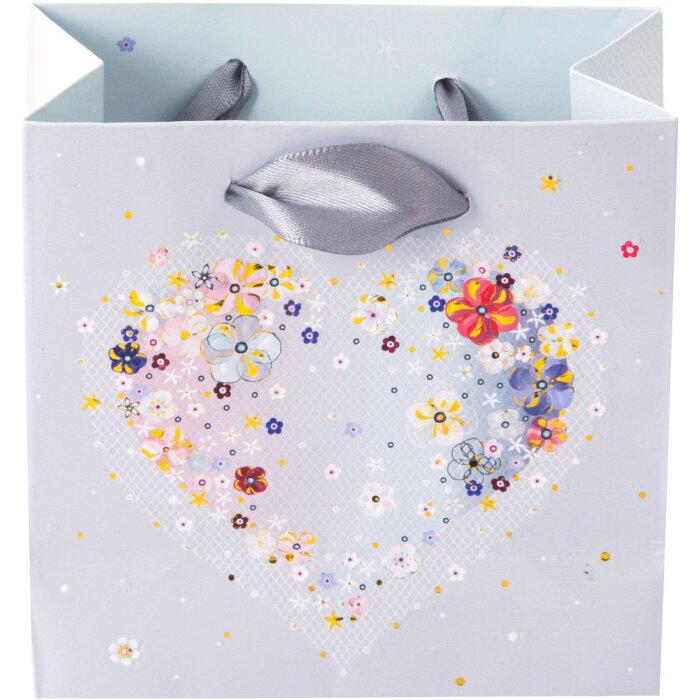 Goldbuch Dárková taška Hearts of Flowers S, zlaté razítko a reliéf