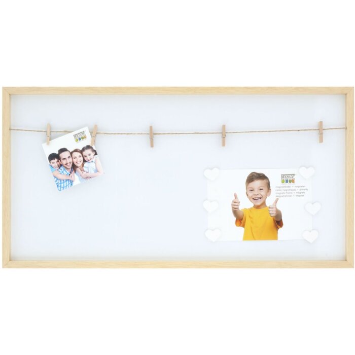 Magnetická tabule S68LH1 přírodní barva dřeva 25x50 cm
