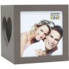 Držák na čajovou svíčku taupe S68HF dřevo 7,0 x8,0 cm