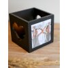 Držák na čajovou svíčku S68HF černé dřevo 7,0 x8,0 cm