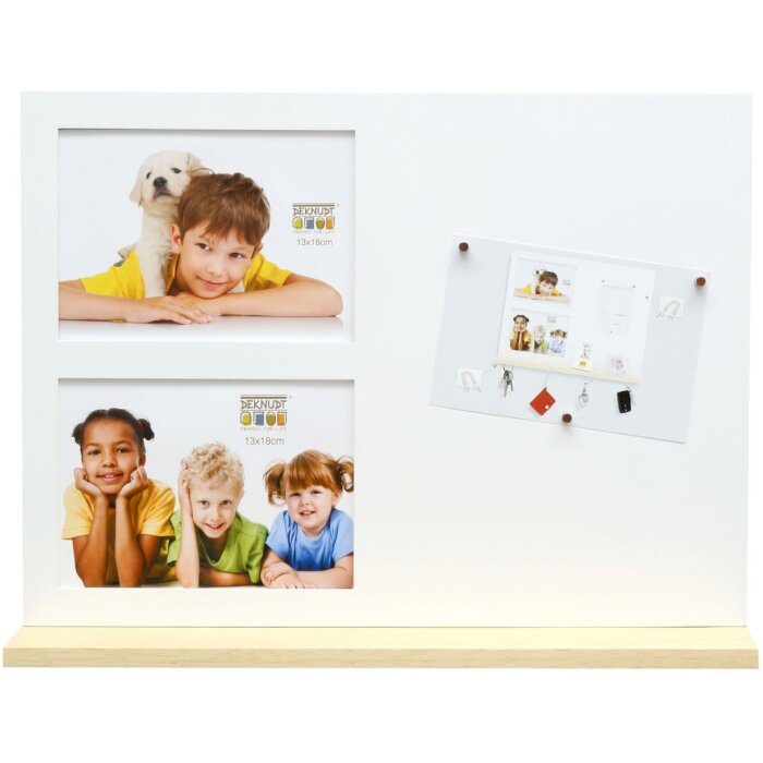 Fotomagnetická tabule bílá S68EL dřevo 2 fotografie 13x18 cm