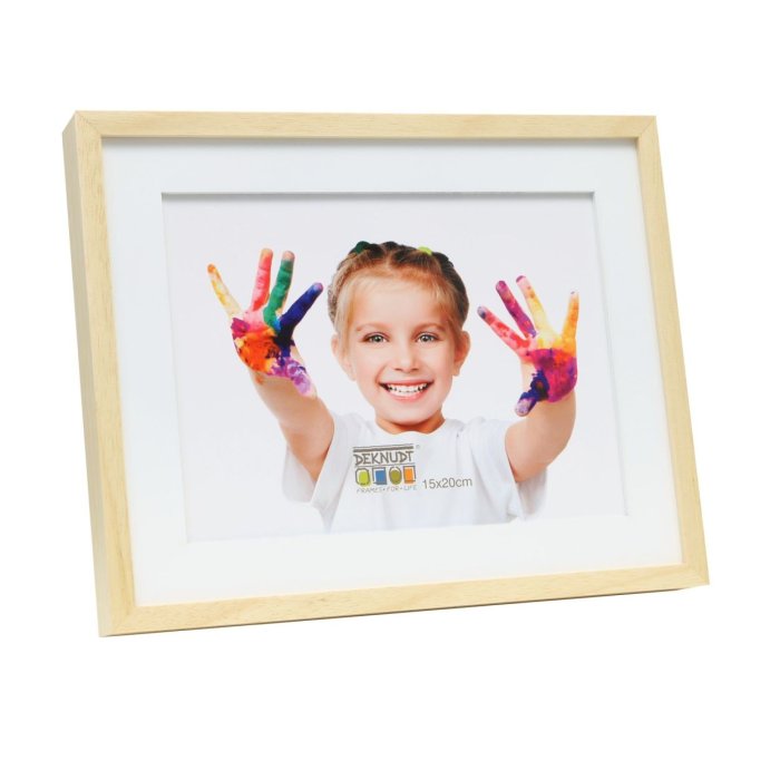 Rámeček na obraz s paspartou z přírodního dřeva 15,0 x20,0 cm S67WH