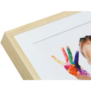 Rámeček na obraz s paspartou z přírodního dřeva 15,0 x20,0 cm S67WH