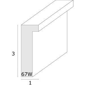 Rámeček na obraz s paspartou z přírodního dřeva 15,0 x20,0 cm S67WH