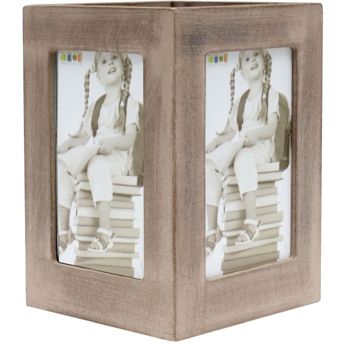 Deknudt Držák tužek z dřeva hnědo-béžový 10x11x10 cm