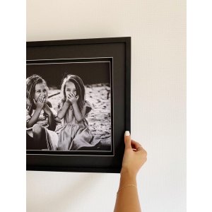 Deknudt dřevěný obrazový rám s paspartou S67NK černý 20x30 cm
