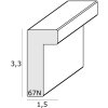 Deknudt dřevěný obrazový rám s paspartou S67NK černý 20x30 cm