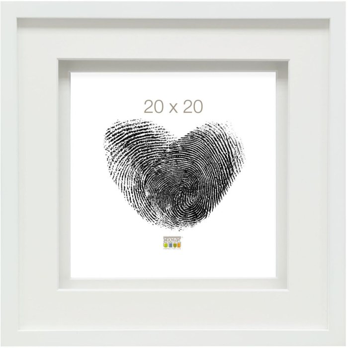 Rámeček na obraz s paspartou z bílého dřeva 20,0 x30,0 cm S67NK
