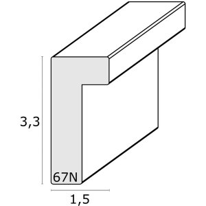 Rámeček na obraz s paspartou z bílého dřeva 20,0 x30,0 cm S67NK