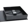 USB box černá kůže 8,0 x8,0 cm