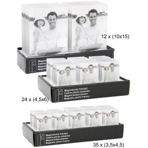 Deknudt magnetický rámeček průhledný plast 3,5 x 4,5 cm