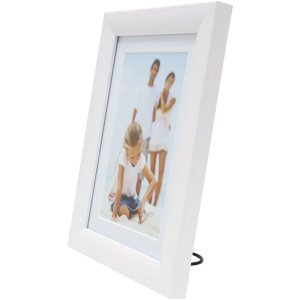 Rámeček na obraz s paspartou z bílého dřeva 13,0 x18,0 cm