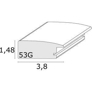 Rám na obraz hnědé dřevo 20,0 x20,0 cm S53GH