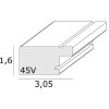 Rámeček na obraz hnědý plast 10,0 x15,0 cm S45VH