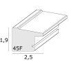 Rámeček na obraz stříbrný plast 20,0 x20,0 cm S45FD